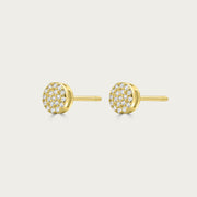 The Round Pave Circle Studs