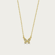 The Pave Mini Butterfly Necklace