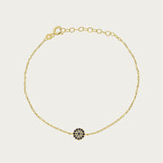 The Mini Pave Evil Eye Bracelet