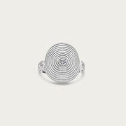The Abstract Ribbed Medallion Ring