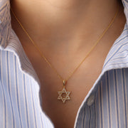 The Star of David Halo Necklace