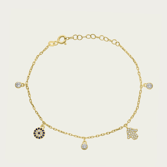The Evil Eye And Hamsa Charm Bracelet
