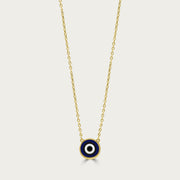 The Round Enamel Evil Eye Necklace