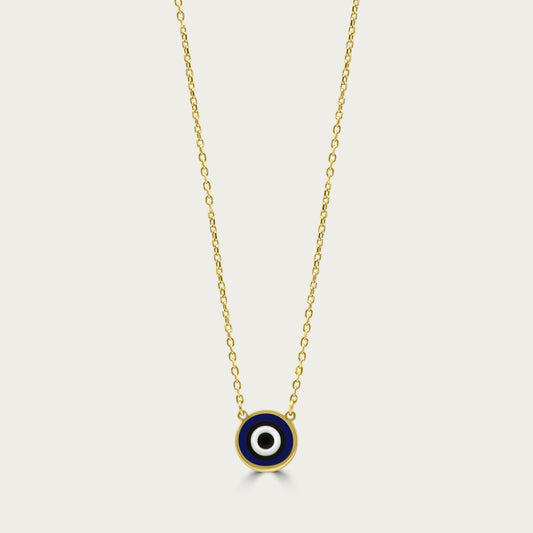 The Round Enamel Evil Eye Necklace