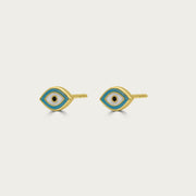 The Almond Shaped Evil Eye Studs