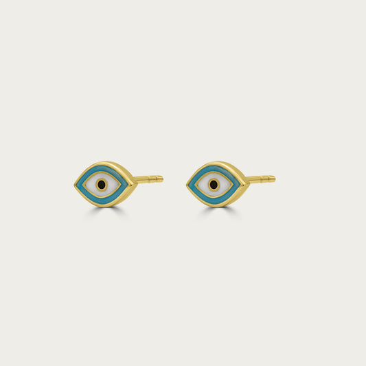 The Almond Shaped Evil Eye Studs