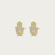 The Double Protection Hamsa Studs
