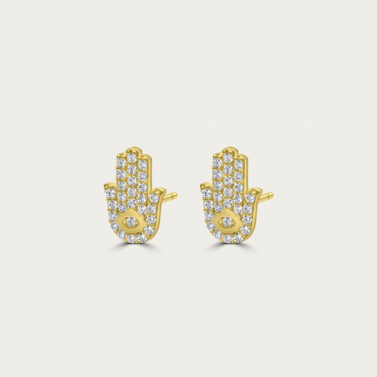 The Double Protection Hamsa Studs