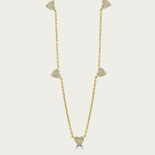 The Shining Mini Hearts Necklace