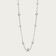 The Beaded Bezel CZ Station Necklace