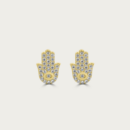 The Double Protection Hamsa Studs