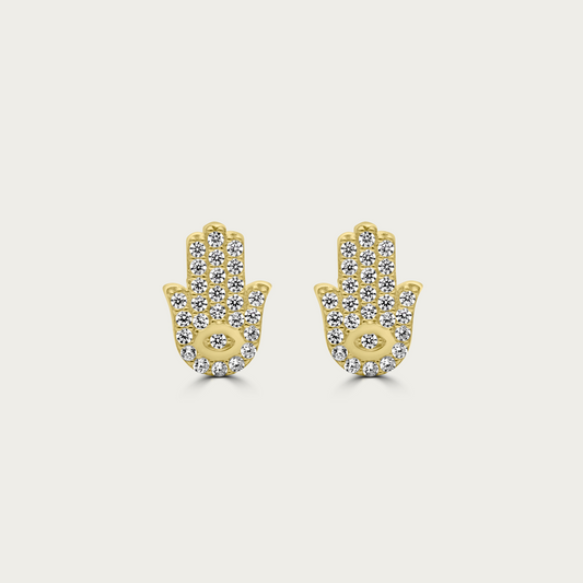 The Double Protection Hamsa Studs