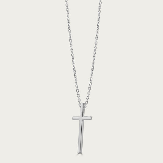 The Elongated Plain Cross Necklace