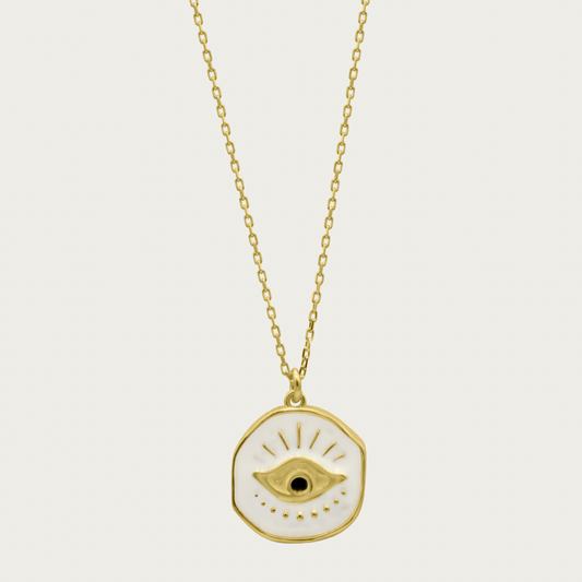 The Enamel Vintage Eye Necklace