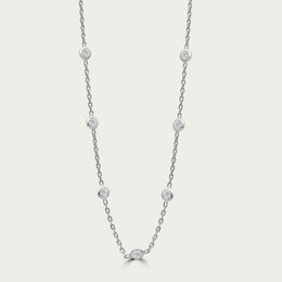 The Bezel CZ Station Necklace