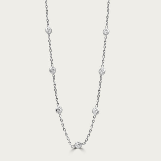 The Bezel CZ Station Necklace