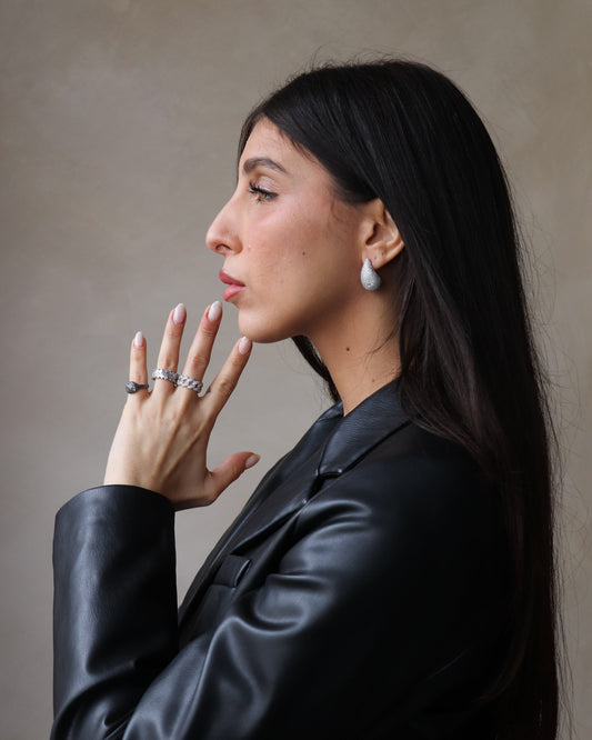 The Full Pave Water Drop Earrings