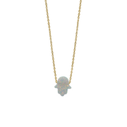The Opal Hamsa Necklace
