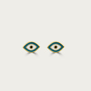The Almond Shaped Evil Eye Studs
