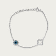 The Evil Eye Bracelet with Clover Bracelet