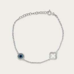 The Evil Eye Bracelet with Clover Bracelet