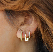 The Single Row Pave Huggies