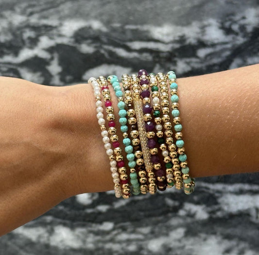 The Minty Turquoise Beaded Armcandy Bracelet