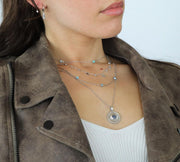 The Lucky Blue Bead and Cross Necklace