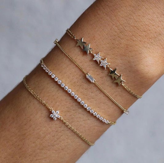 The Dainty Half Tennis Bracelet