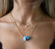 The Round Enamel Evil Eye Necklace