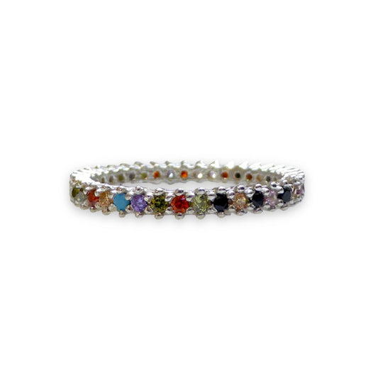 The Timeless Multicolor Eternity Ring