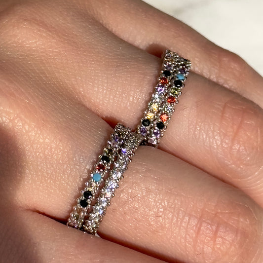 The Timeless Multicolor Eternity Ring