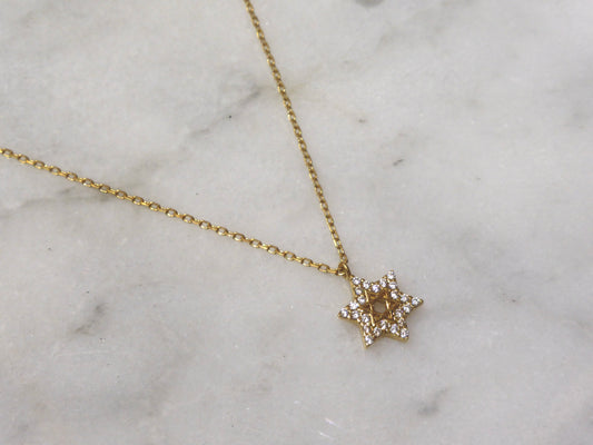 The Pave Star of David Necklace