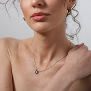 The Round Enamel Evil Eye Necklace
