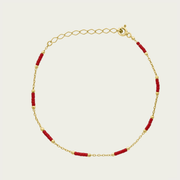 The Coral Glass Beaded Bracelet