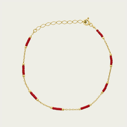 The Coral Glass Beaded Bracelet