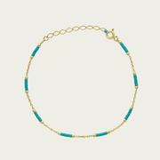 The Turquoise Glass Beaded Bracelet