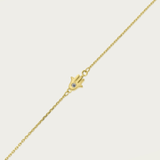 The Dainty Hamsa with Single CZ Bracelet