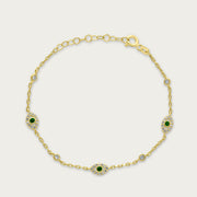 The Mini Matakia Bracelet with Bezel CZ