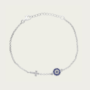 The Puffed Evil Eye and Cross Bracelet