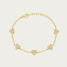 Le bracelet mini cœur brillant