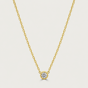 The Dainty Bezel Solitaire Necklace
