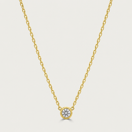 The Dainty Bezel Solitaire Necklace