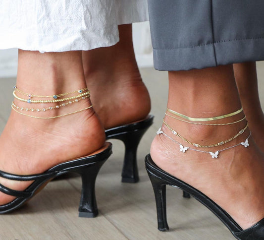 The Five Shining Butterflies Anklet