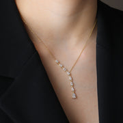 The Graduated Dangling Pear Stone Necklace