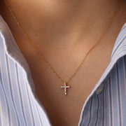 The Pave Cross Necklace