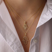 The Mosaic Hamsa Necklace