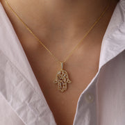 The Mosaic Hamsa Necklace