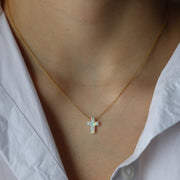 The Opal Cross Necklace