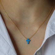 The Opal Cross Necklace